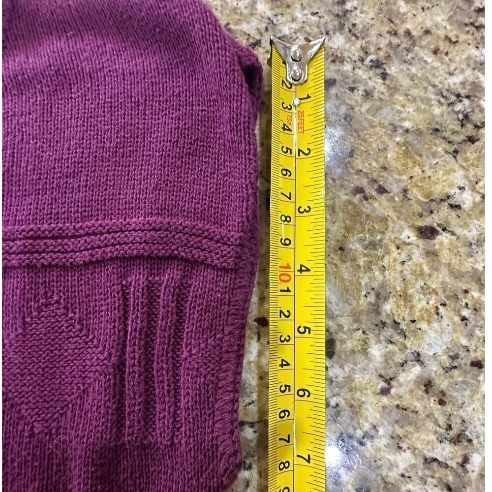 Vintage Southern Lady Cap Sleeve Magenta Crewneck Knit Sweater Vest Size Small - Picture 14 of 15
